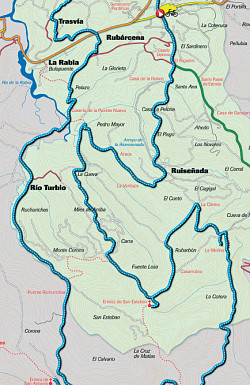 Route 8: Cycling in the mountain area.