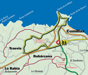 Itinéraire 1: Comillas côtière et historique