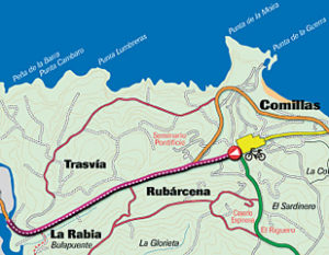 Itinéraire 2: Voie cyclable Comillas – Ria de la Rabia