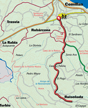 Itinéraire 4: De Comillas à Ruiseñada