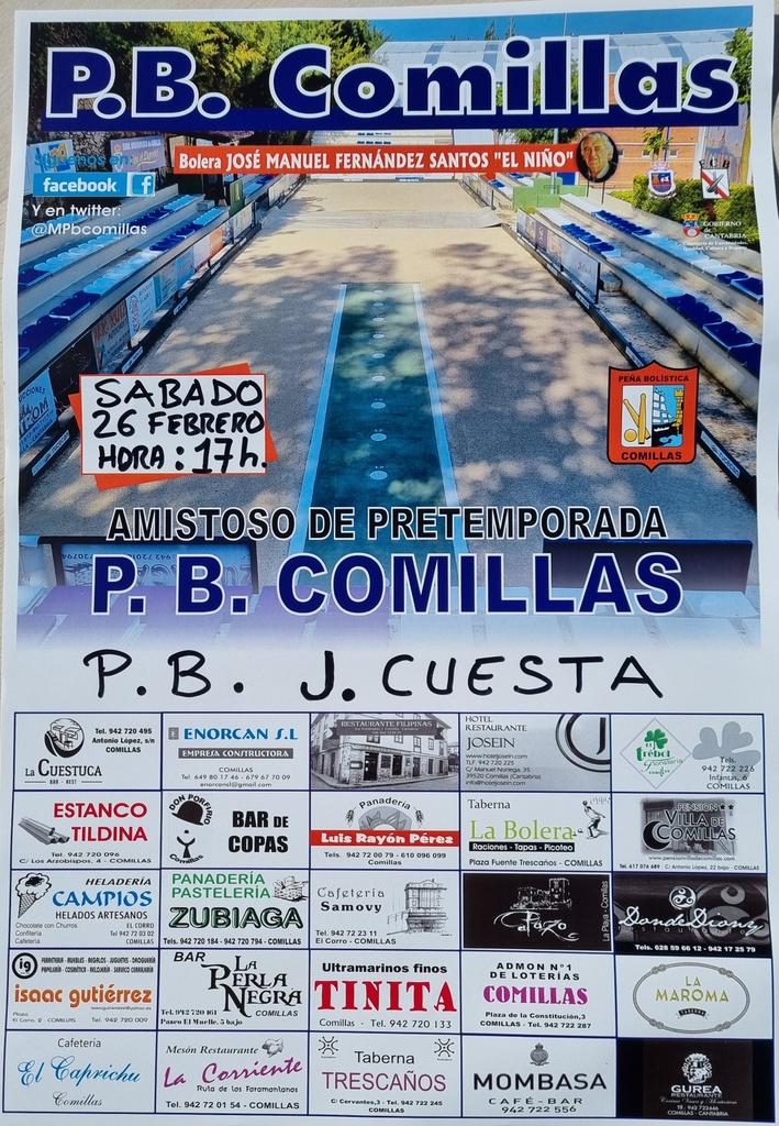 AMISTOSO PRETEMPORADA P.B. COMILLAS – P.B. JOTA CUESTA