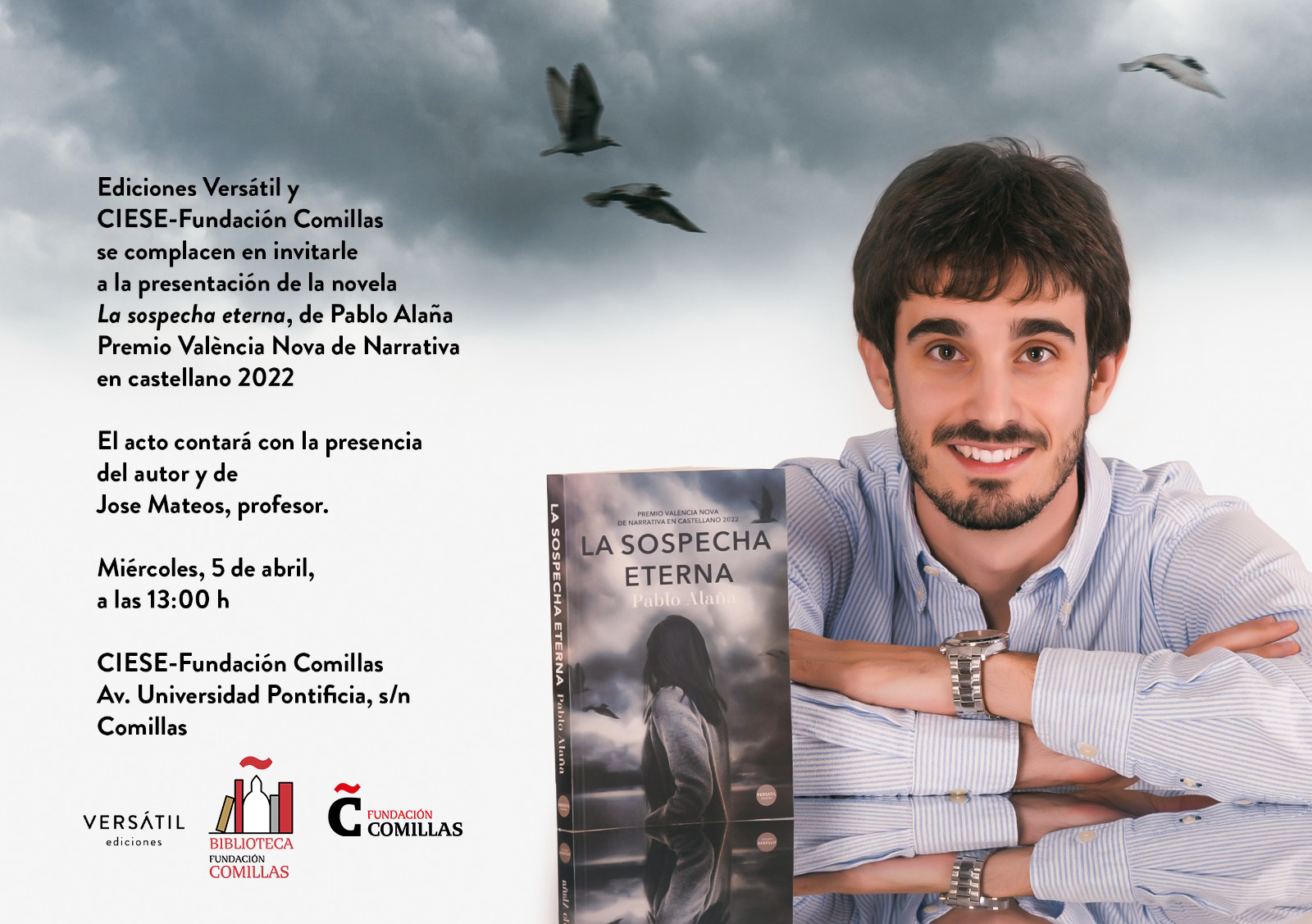 PRESENTACIÓN DE LA NOVELA “LA SOSPECHA ETERNA” de PABLO ALAÑA