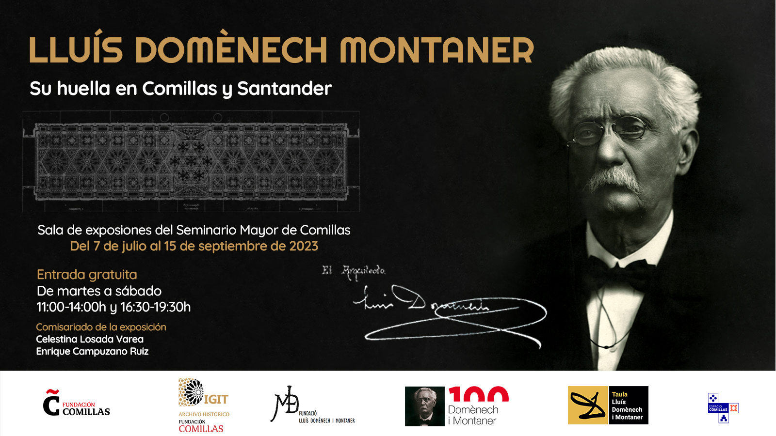 EXPOSICION LLUIS DOMÈNECH MONTANER. Su huella en Comillas y Santander
