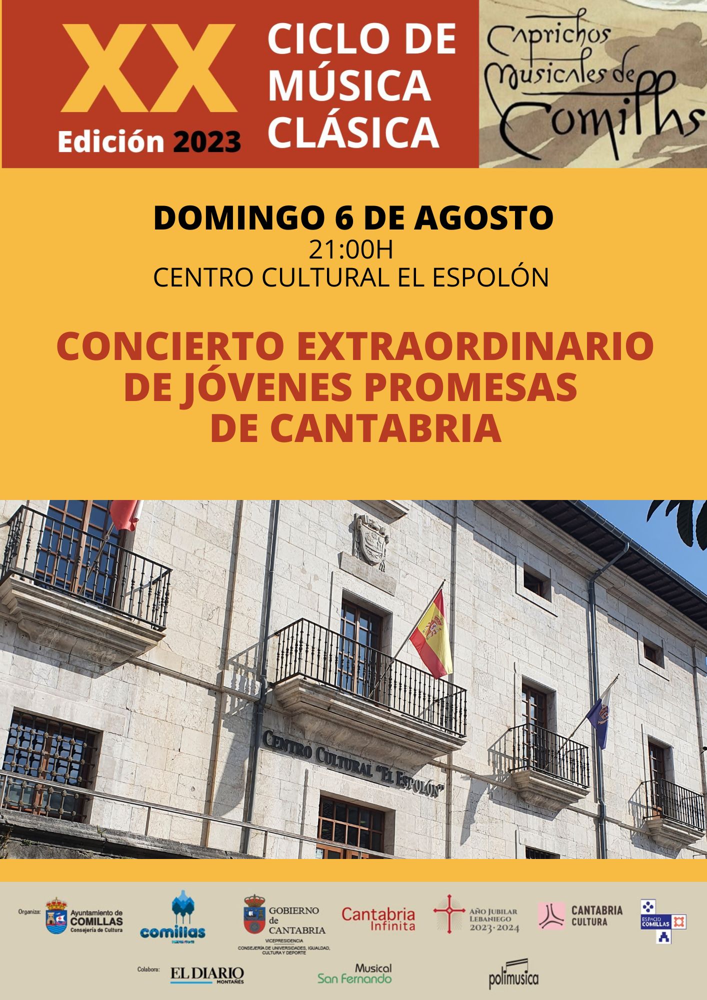CAPRICHOS MUSICALES DE COMILLAS CONCIERTO EXTRAORDINARIO DE JOVENES PROMESAS DE CANTABRIA