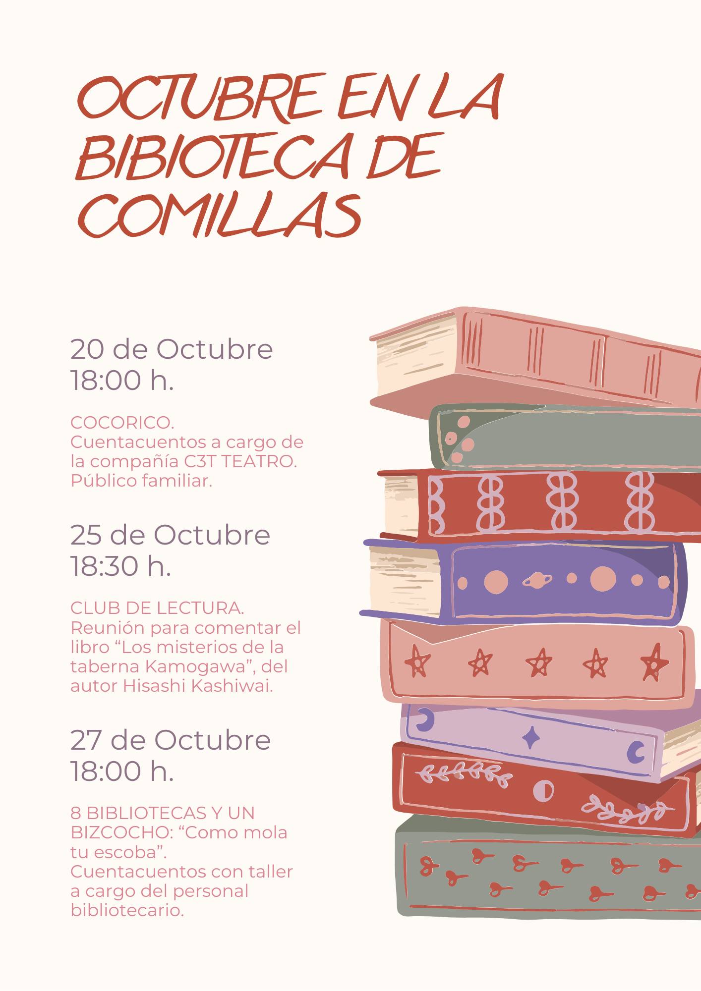 OCTUBRE EN LA BIBLIOTECA DE COMILLAS. CLUB DE LECTURA