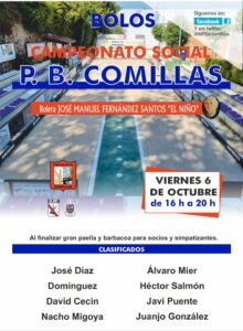 BOLOS – CAMPEONATO SOCIAL P.B. COMILLAS