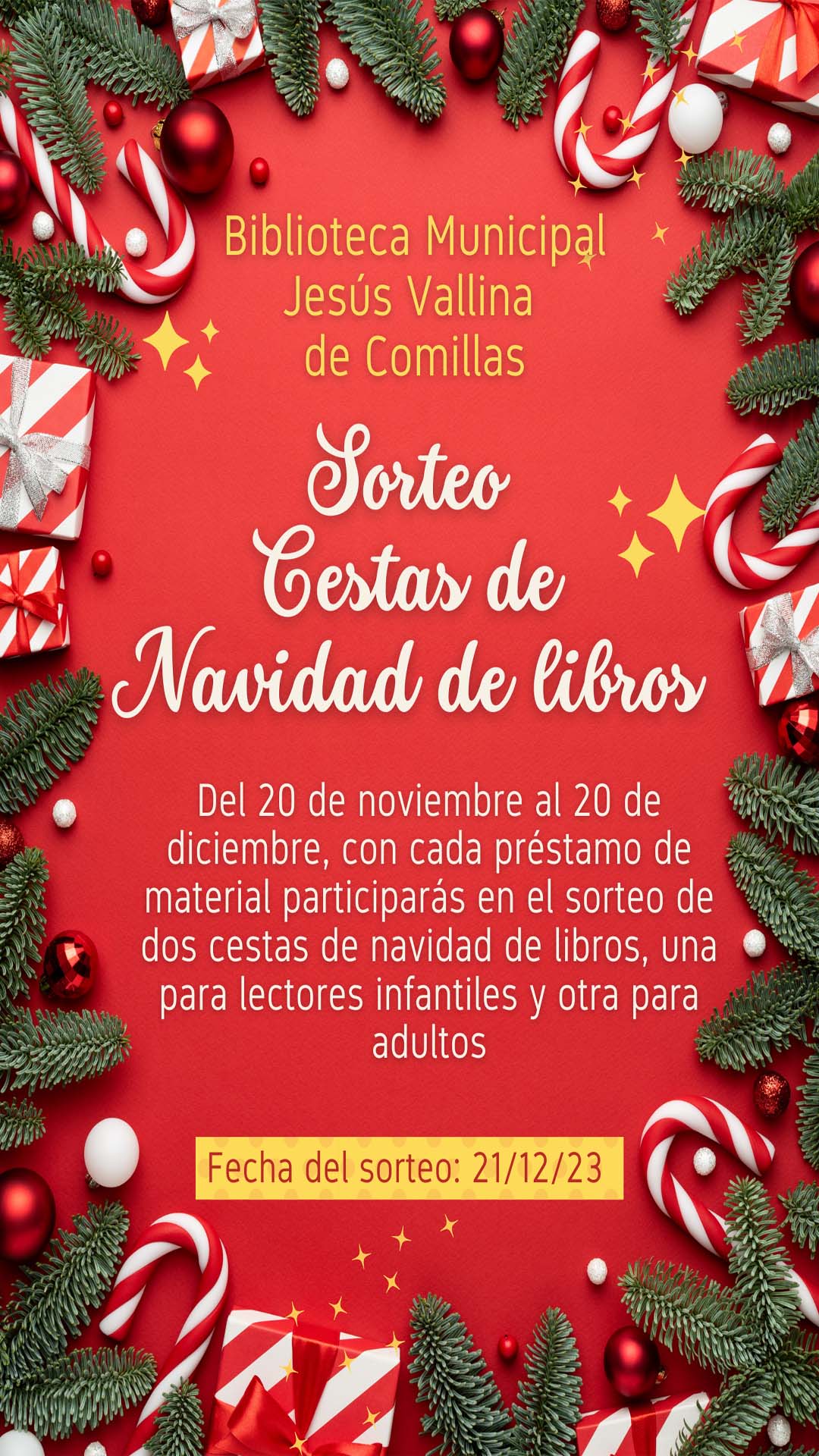 SORTEOS CESTAS DE NAVIDAD DE LIBROS