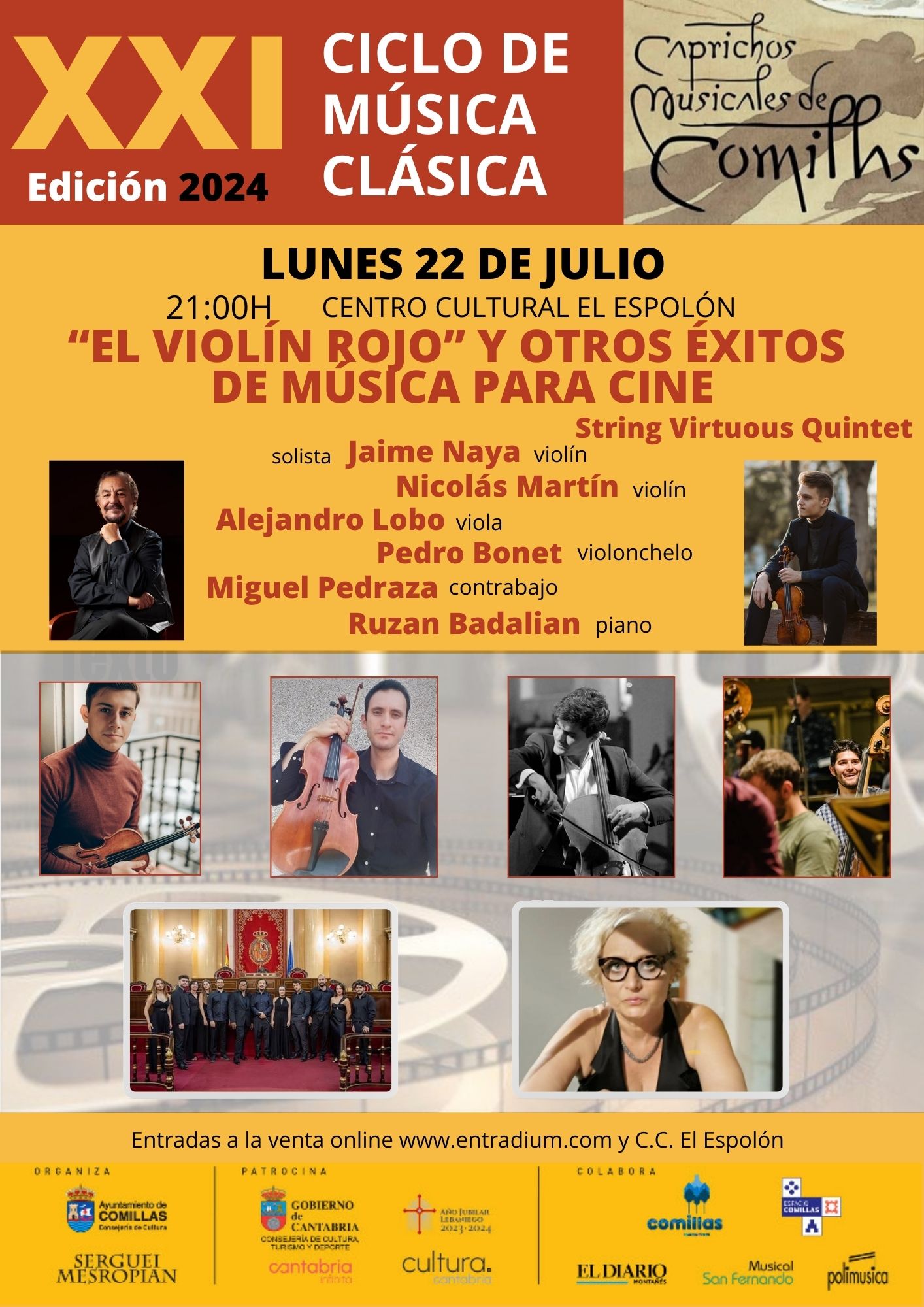 CAPRICHOS MUSICALES,»EL VIOLÍN ROJO» Y OTROS EXITOS DE MÚSICA PARA CINE.