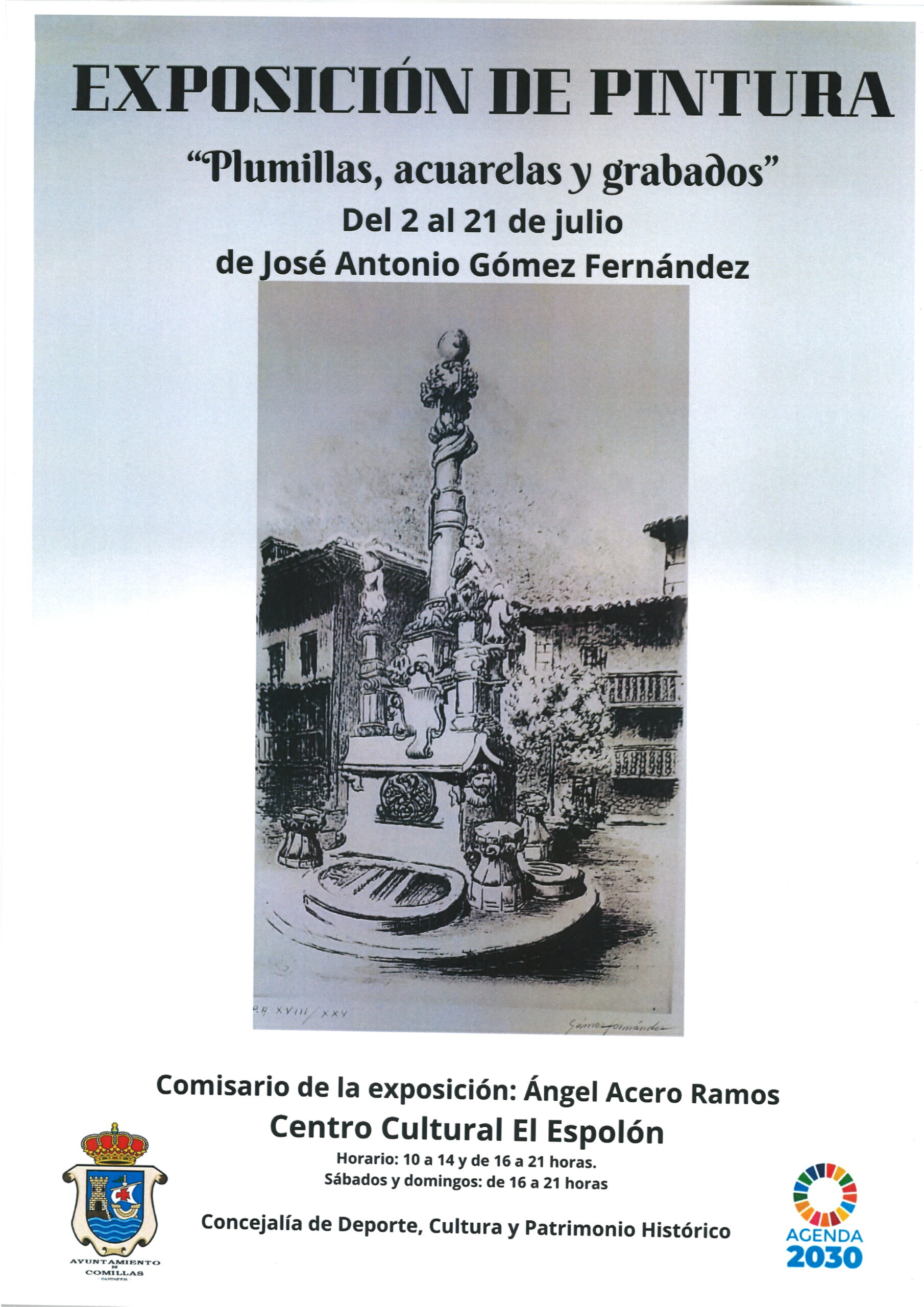 EXPOSICION DE PINTURAS “PLUMILLAS, ACUARELAS Y GRABADOS”