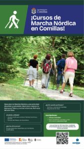 COURS DE MARCHE NORDIQUE À COMILLAS!