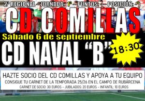 PARTIDO DE FUTBOL CD COMILLAS- CD NAVAL “B”