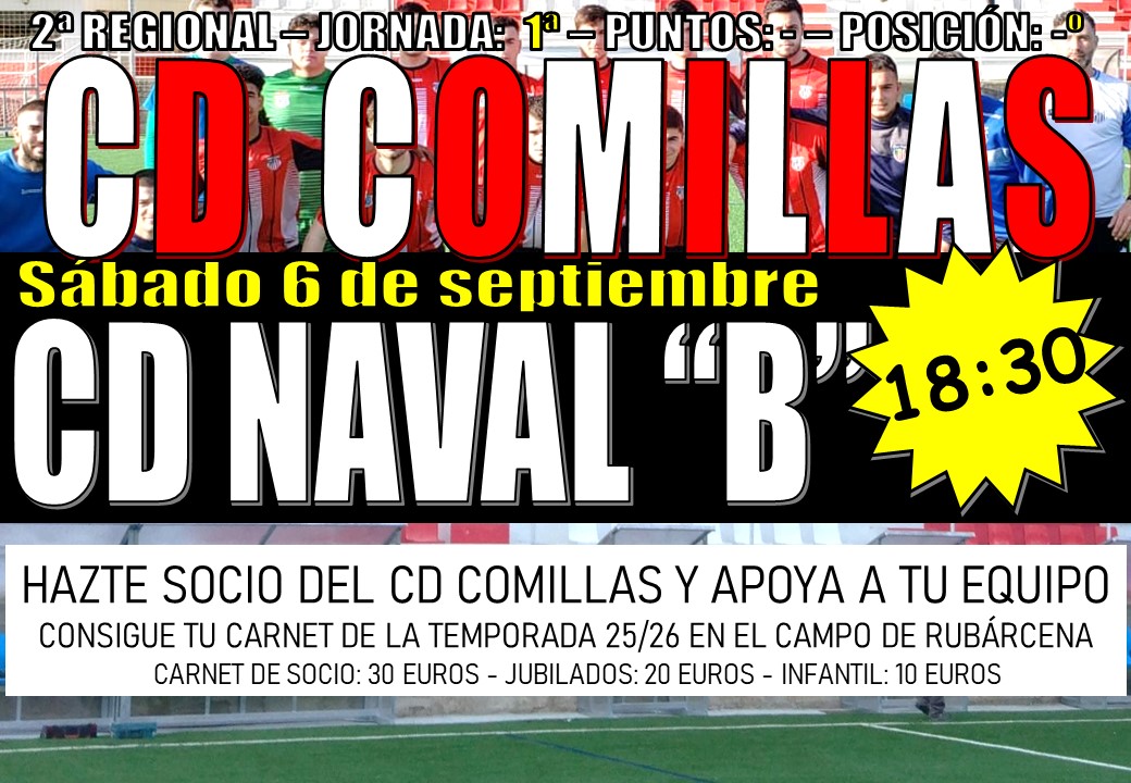 PARTIDO DE FUTBOL CD COMILLAS- CD NAVAL “B”